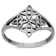 Celtic Knot Plain Solid Sterling Silver Ring, rp541